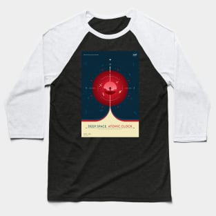 NASA Atomic Clock Mission Red Baseball T-Shirt